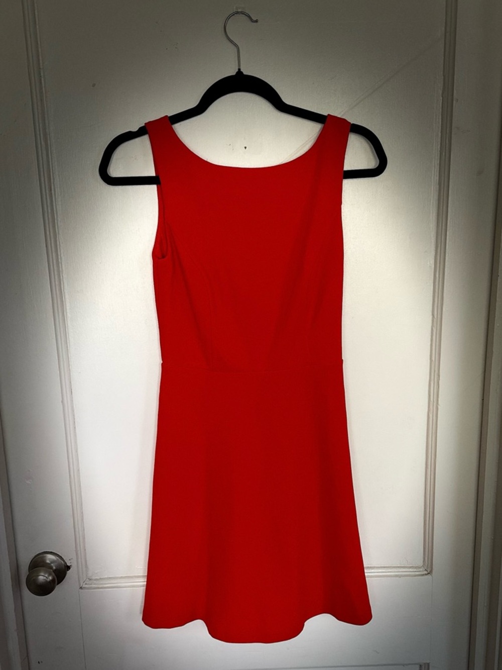 Rihoas Classic Red Sleeveless A-Line Dress with zip up back.